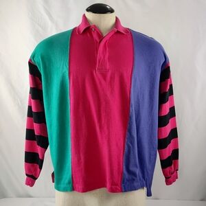 Stanley Blacker 90's Colorful Polo Shirt